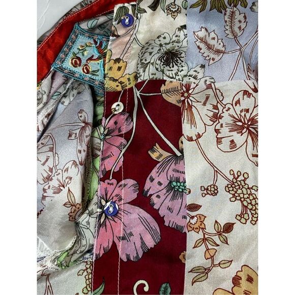 Johnny Was Cosmo Marianne Tunic Silk Multi-Buttoned Blouse - Size XS - Picture 9 of 13